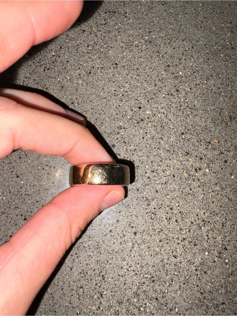 Oura ring placed